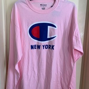 Pink long sleeve Championship shirt from New York